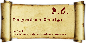 Morgenstern Orsolya névjegykártya